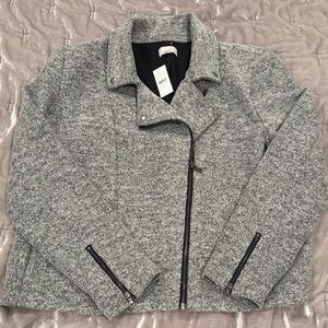 LOFT Heather Gray Moto Jacket XL NWT